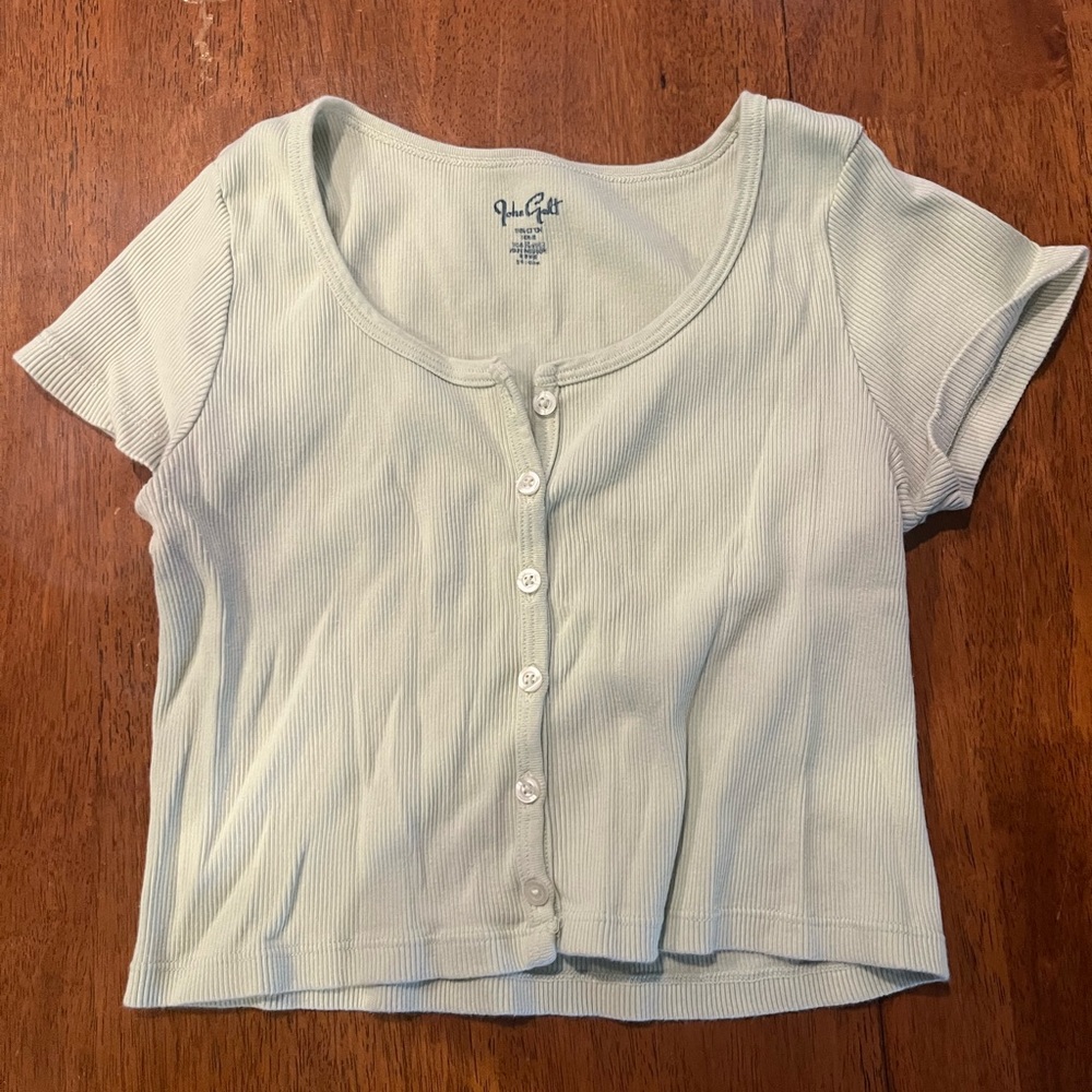 Brandy Melville Light Green Crop Top